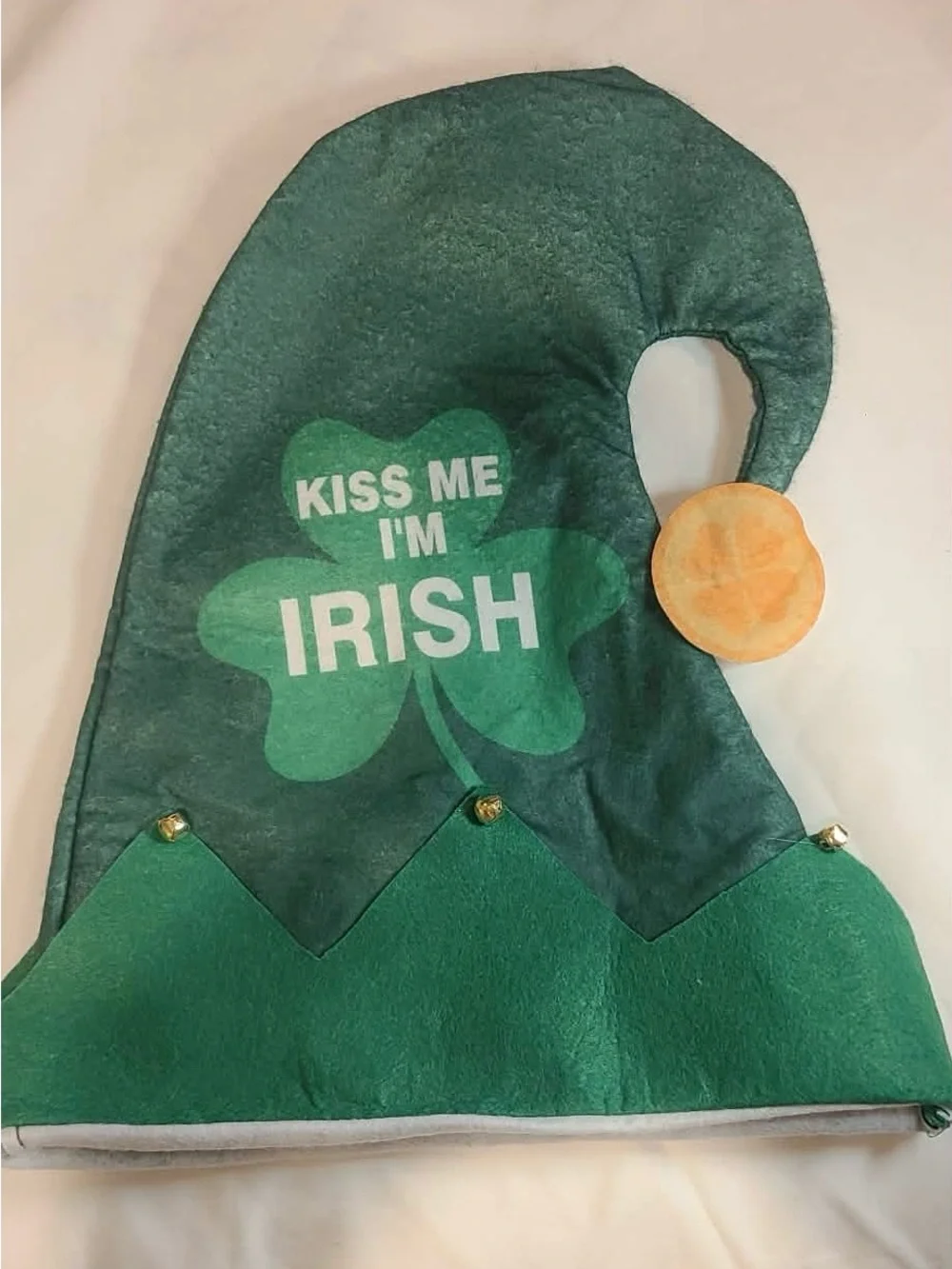 St. Patrick's Day Green 24 Felt Party Hats - Shamrock Elf Cap Pack